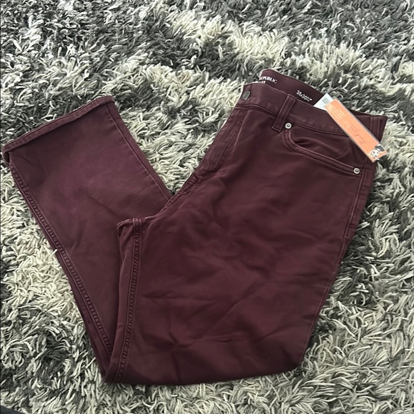 Banana Republic Deep Burgundy Denim Pants - Picture 1 of 7